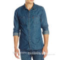 New Men 100% Cotton Long sleeve Denim Jeans work Shirt